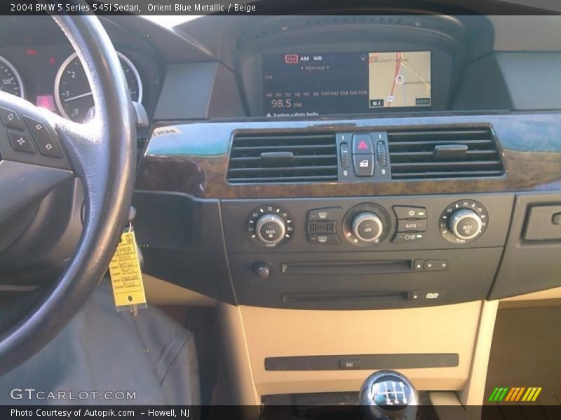 Orient Blue Metallic / Beige 2004 BMW 5 Series 545i Sedan