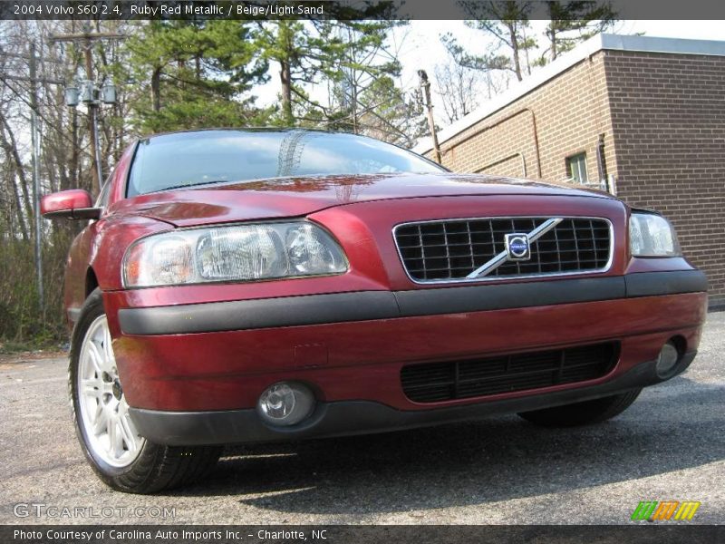 Ruby Red Metallic / Beige/Light Sand 2004 Volvo S60 2.4