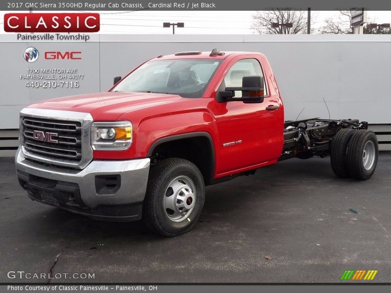 Cardinal Red / Jet Black 2017 GMC Sierra 3500HD Regular Cab Chassis