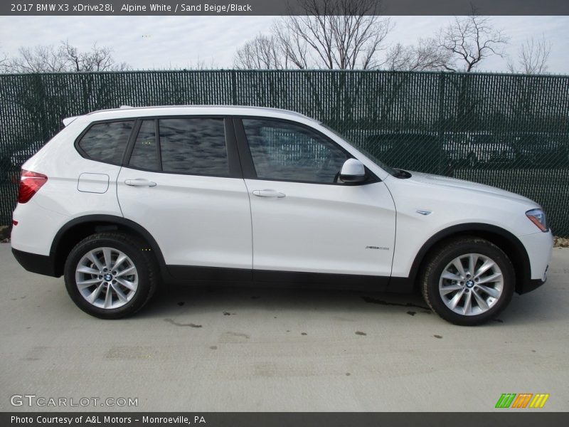 Alpine White / Sand Beige/Black 2017 BMW X3 xDrive28i
