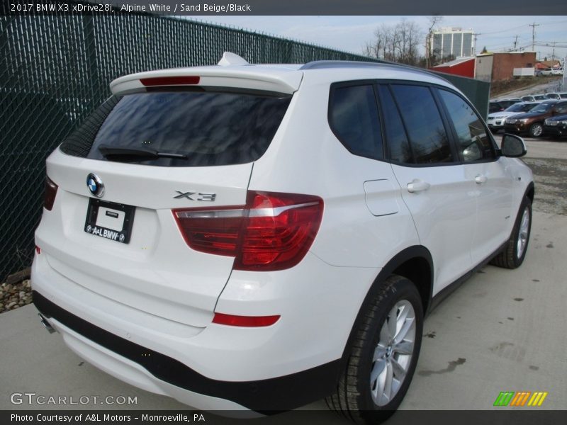 Alpine White / Sand Beige/Black 2017 BMW X3 xDrive28i