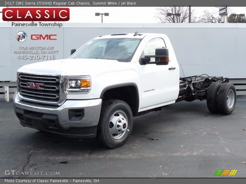 Summit White / Jet Black 2017 GMC Sierra 3500HD Regular Cab Chassis