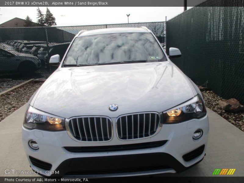 Alpine White / Sand Beige/Black 2017 BMW X3 xDrive28i