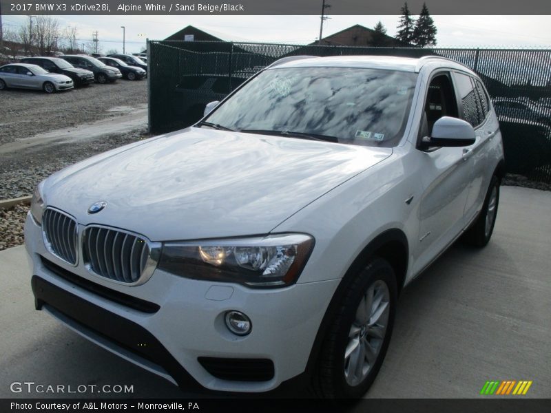 Alpine White / Sand Beige/Black 2017 BMW X3 xDrive28i