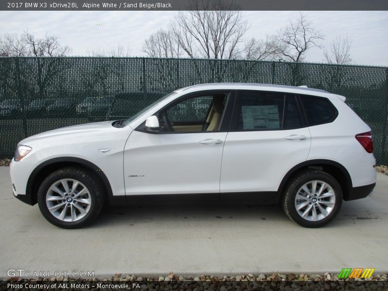Alpine White / Sand Beige/Black 2017 BMW X3 xDrive28i