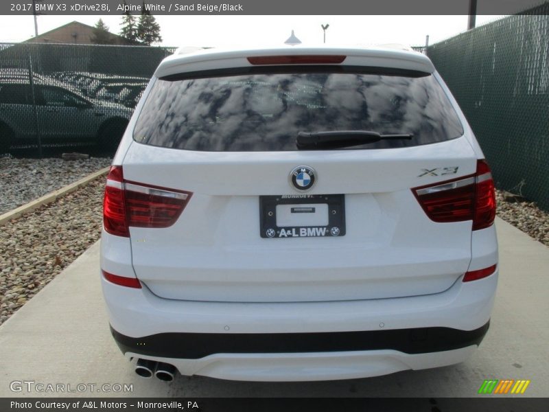 Alpine White / Sand Beige/Black 2017 BMW X3 xDrive28i