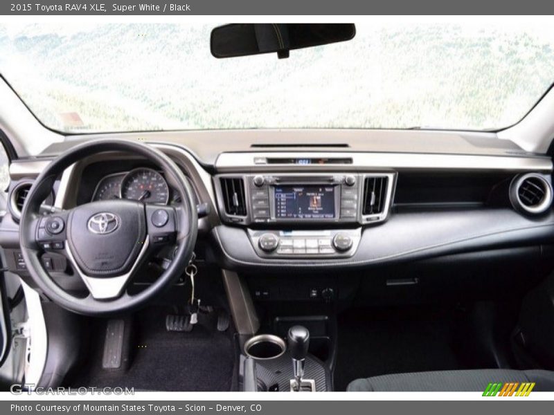 Super White / Black 2015 Toyota RAV4 XLE
