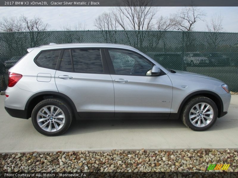 Glacier Silver Metallic / Black 2017 BMW X3 xDrive28i