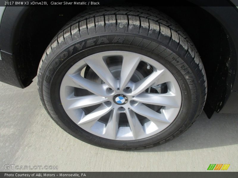 Glacier Silver Metallic / Black 2017 BMW X3 xDrive28i
