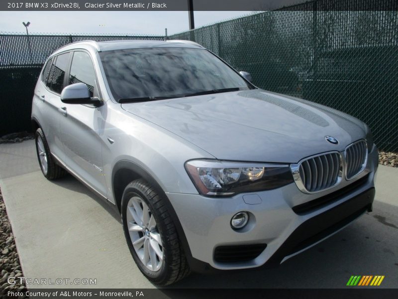 Glacier Silver Metallic / Black 2017 BMW X3 xDrive28i