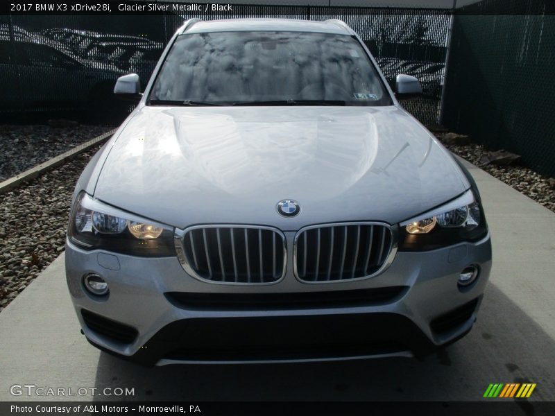 Glacier Silver Metallic / Black 2017 BMW X3 xDrive28i