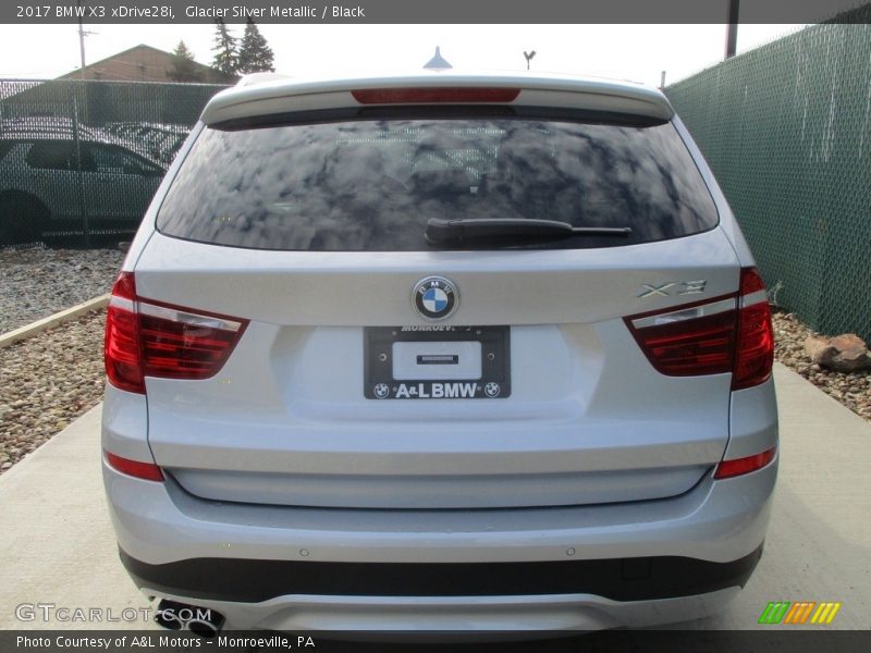 Glacier Silver Metallic / Black 2017 BMW X3 xDrive28i