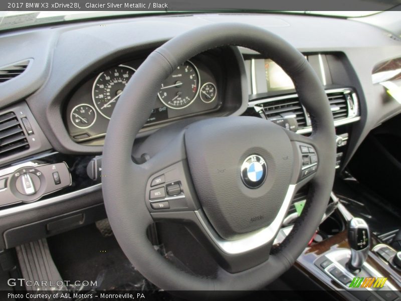 Glacier Silver Metallic / Black 2017 BMW X3 xDrive28i