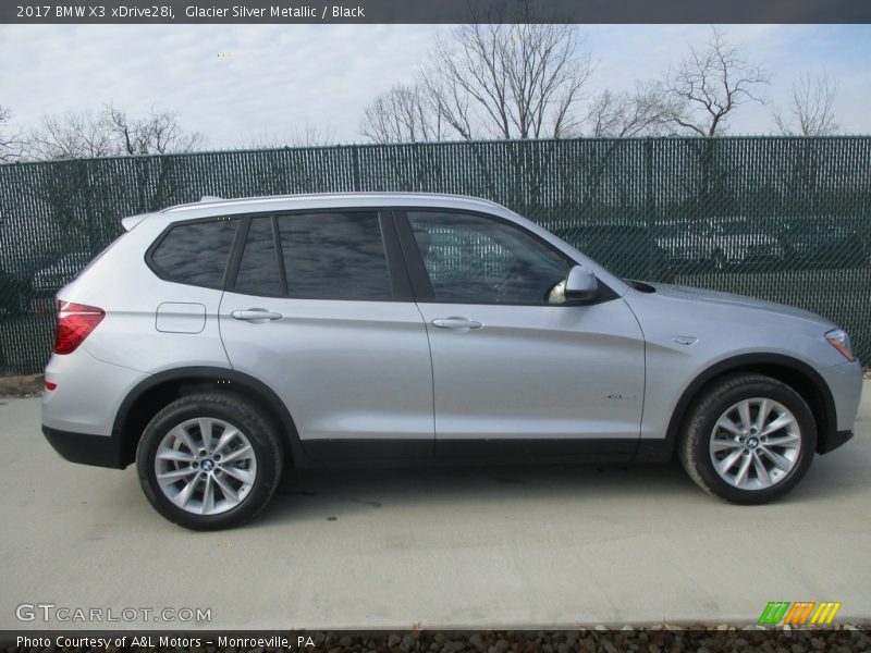 Glacier Silver Metallic / Black 2017 BMW X3 xDrive28i