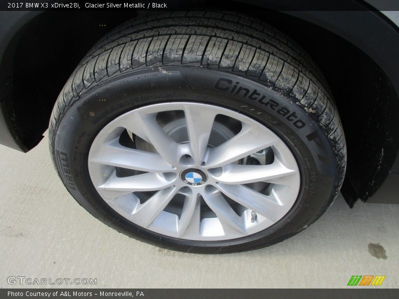 Glacier Silver Metallic / Black 2017 BMW X3 xDrive28i