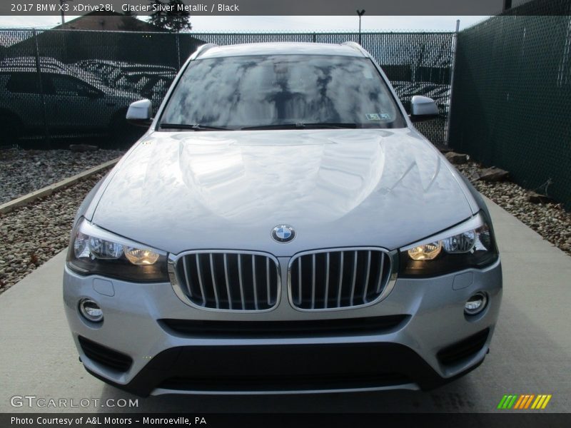 Glacier Silver Metallic / Black 2017 BMW X3 xDrive28i