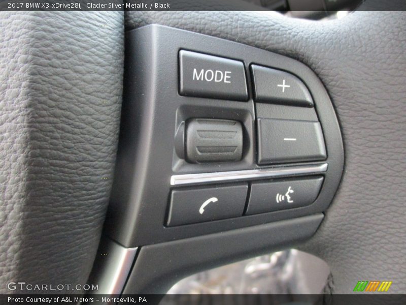 Glacier Silver Metallic / Black 2017 BMW X3 xDrive28i