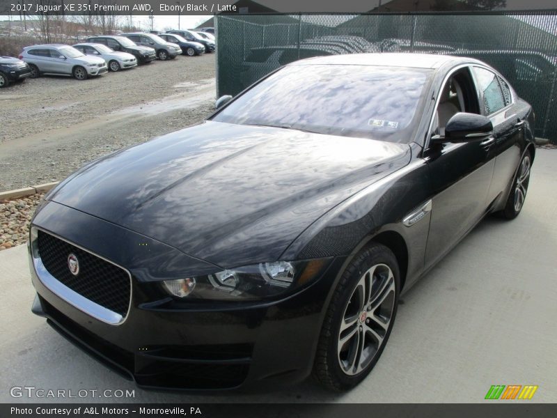 Ebony Black / Latte 2017 Jaguar XE 35t Premium AWD