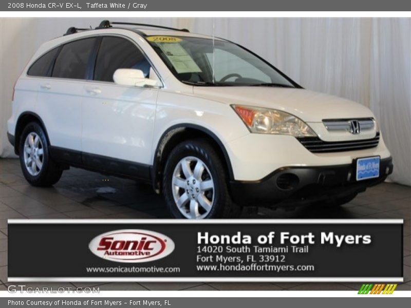 Taffeta White / Gray 2008 Honda CR-V EX-L