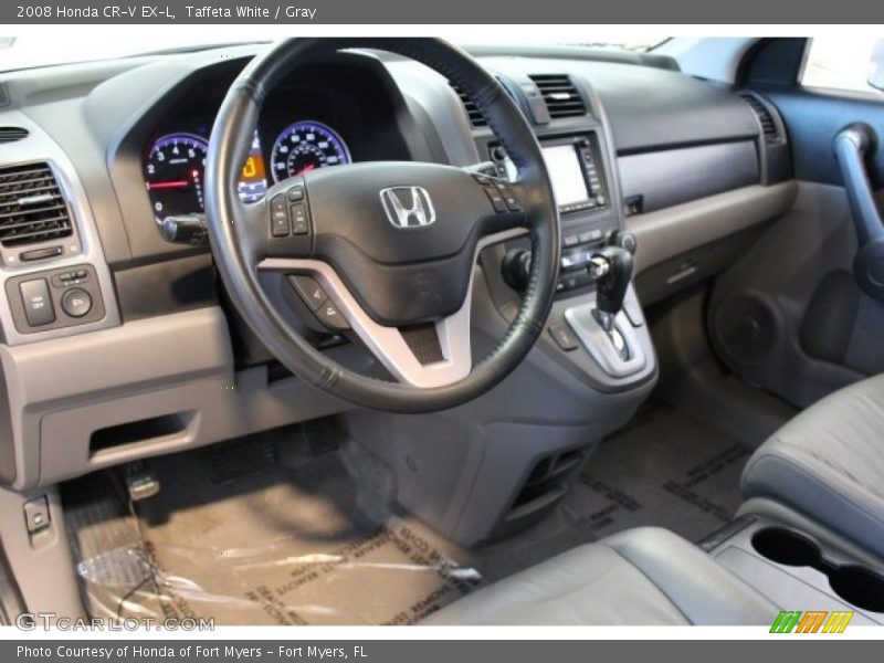 Taffeta White / Gray 2008 Honda CR-V EX-L