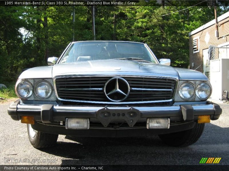 Diamond Blue Metallic / Grey 1985 Mercedes-Benz SL Class 380 SL Roadster