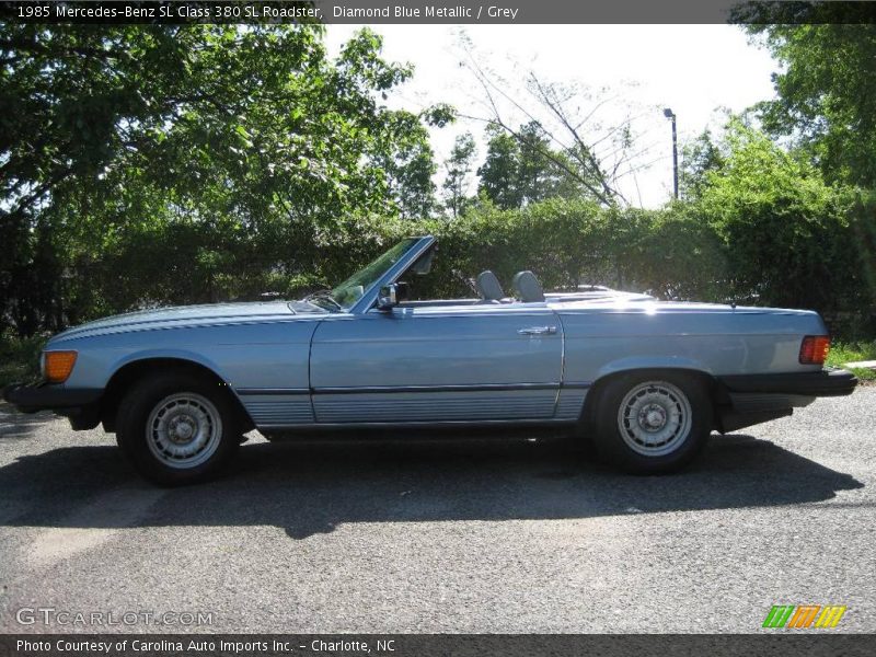 Diamond Blue Metallic / Grey 1985 Mercedes-Benz SL Class 380 SL Roadster