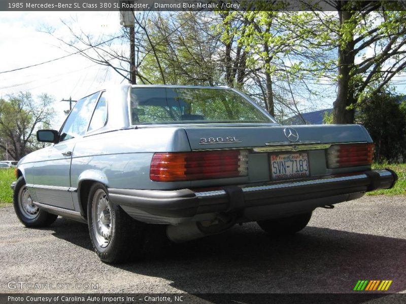 Diamond Blue Metallic / Grey 1985 Mercedes-Benz SL Class 380 SL Roadster