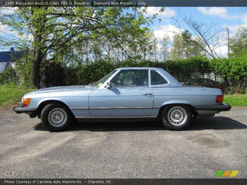 Diamond Blue Metallic / Grey 1985 Mercedes-Benz SL Class 380 SL Roadster