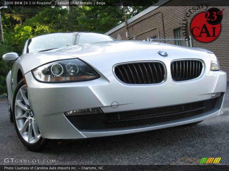 Titanium Silver Metallic / Beige 2006 BMW Z4 3.0i Roadster