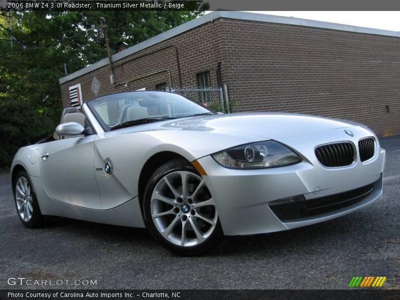 Titanium Silver Metallic / Beige 2006 BMW Z4 3.0i Roadster