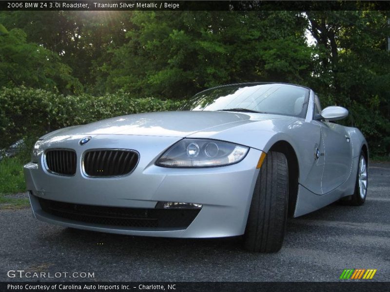 Titanium Silver Metallic / Beige 2006 BMW Z4 3.0i Roadster