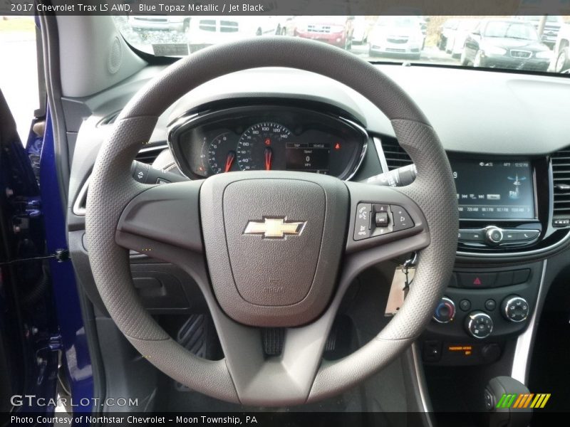 Blue Topaz Metallic / Jet Black 2017 Chevrolet Trax LS AWD