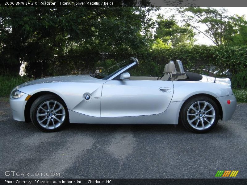 Titanium Silver Metallic / Beige 2006 BMW Z4 3.0i Roadster