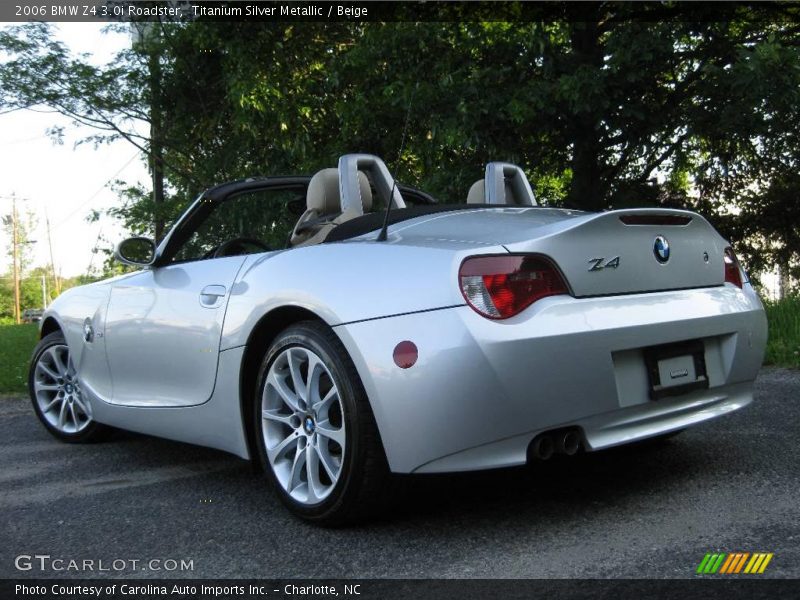 Titanium Silver Metallic / Beige 2006 BMW Z4 3.0i Roadster