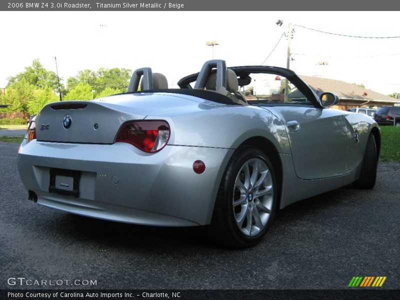 Titanium Silver Metallic / Beige 2006 BMW Z4 3.0i Roadster