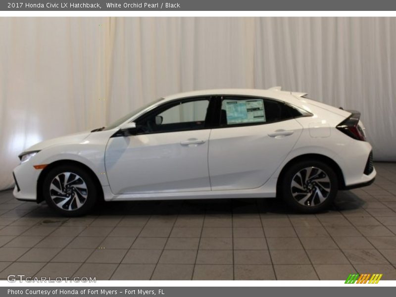 White Orchid Pearl / Black 2017 Honda Civic LX Hatchback