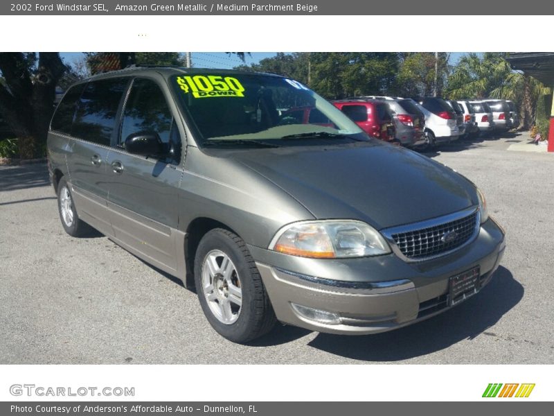 Amazon Green Metallic / Medium Parchment Beige 2002 Ford Windstar SEL