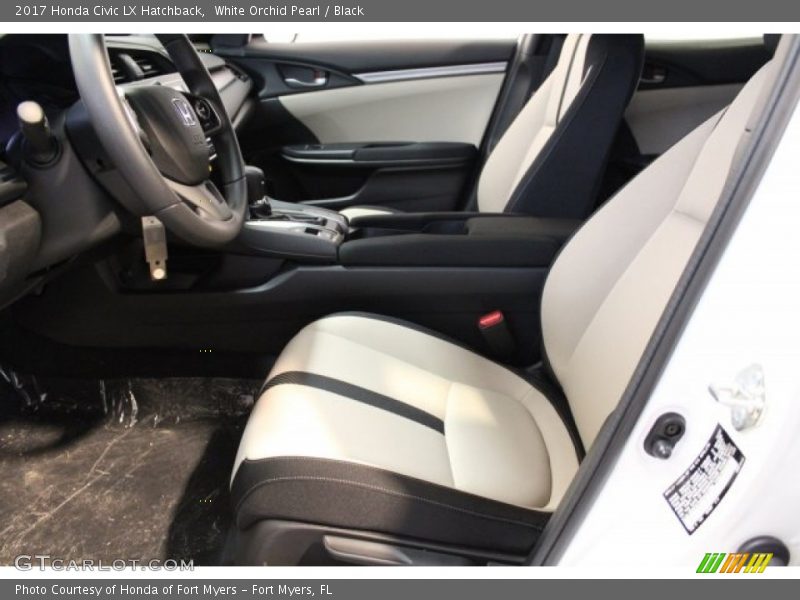 White Orchid Pearl / Black 2017 Honda Civic LX Hatchback