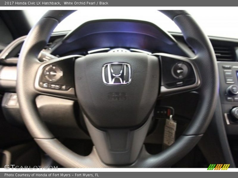 White Orchid Pearl / Black 2017 Honda Civic LX Hatchback