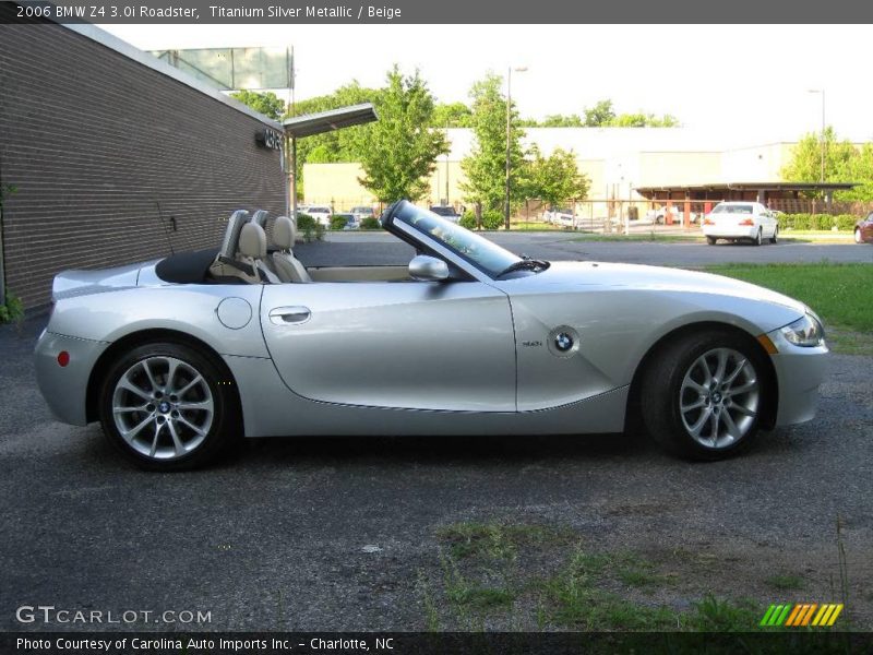 Titanium Silver Metallic / Beige 2006 BMW Z4 3.0i Roadster