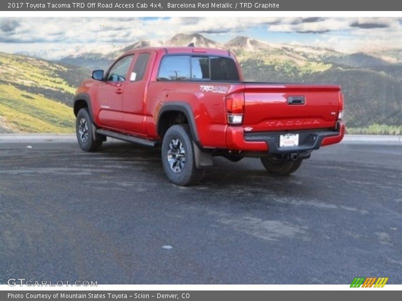 Barcelona Red Metallic / TRD Graphite 2017 Toyota Tacoma TRD Off Road Access Cab 4x4