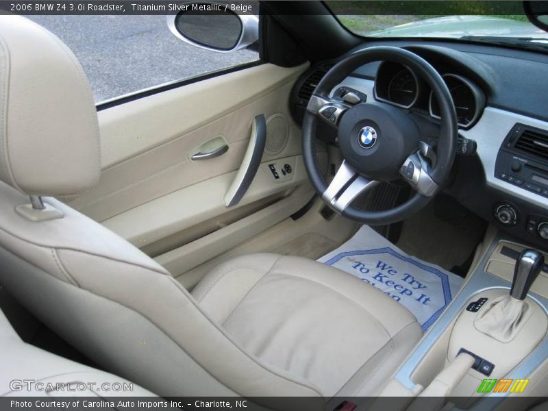 Titanium Silver Metallic / Beige 2006 BMW Z4 3.0i Roadster