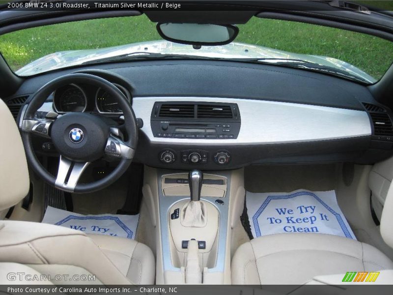 Titanium Silver Metallic / Beige 2006 BMW Z4 3.0i Roadster