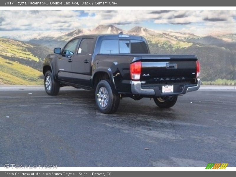 Black / Cement Gray 2017 Toyota Tacoma SR5 Double Cab 4x4