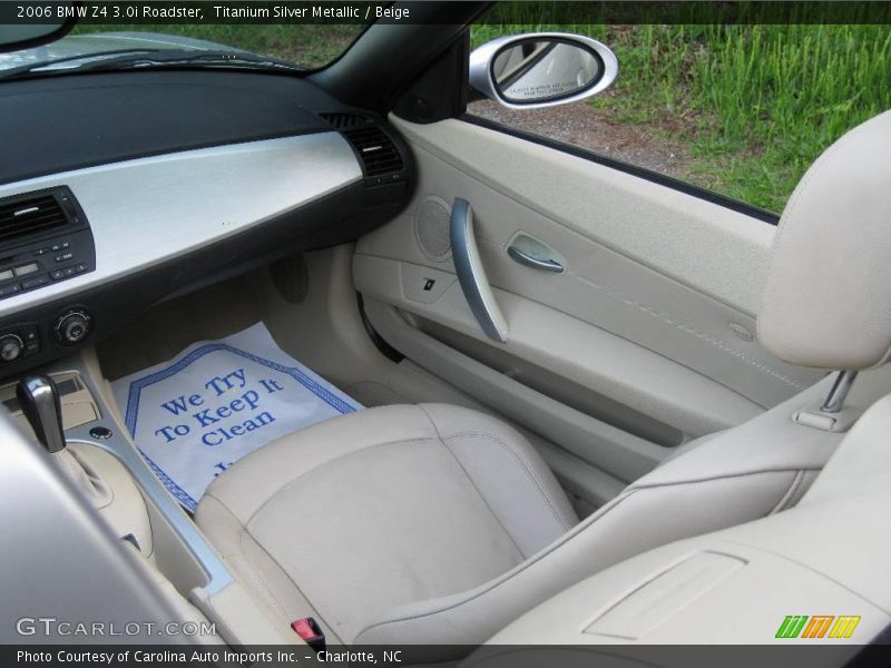 Titanium Silver Metallic / Beige 2006 BMW Z4 3.0i Roadster