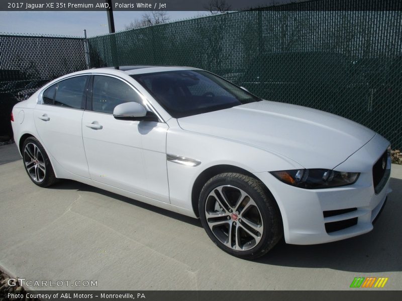 Polaris White / Jet 2017 Jaguar XE 35t Premium AWD