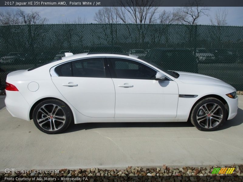 Polaris White / Jet 2017 Jaguar XE 35t Premium AWD