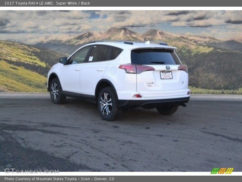 Super White / Black 2017 Toyota RAV4 LE AWD