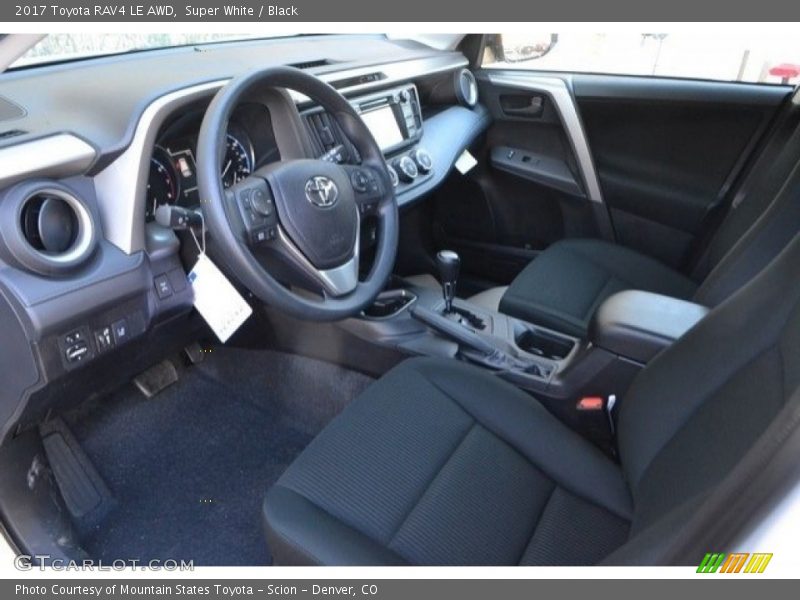 Super White / Black 2017 Toyota RAV4 LE AWD
