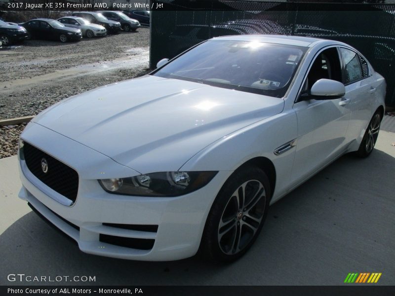 Polaris White / Jet 2017 Jaguar XE 35t Premium AWD